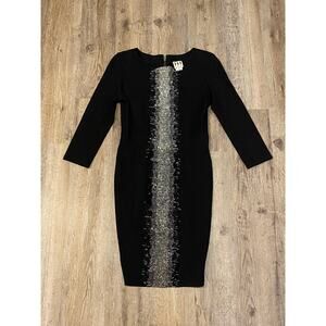 Haute Hippie Womens Black Bodycon Embellished Dress Size XS